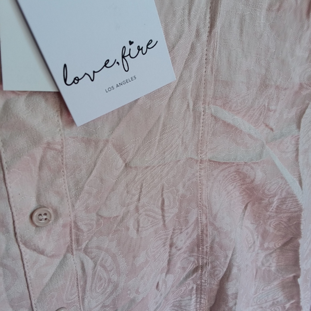 Love Fire Womens Dress Pink Size XL Sheath Paisley - Picture 6 of 6